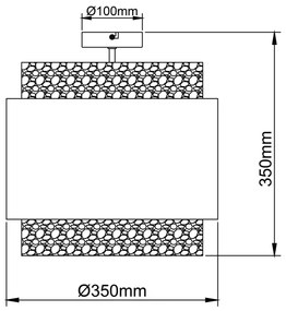 Brilliant - Plafoniera WATERLILLY 2xE27/60W/230V diametro 35 cm grigio