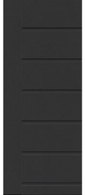 Pannello per porta d'ingresso P076 pellicolato pvc grigio L 92 x H 210.5 cm, Sp 6 mm apertura destra