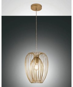Lampadario Moderno Camp oro paralume oro E27 LA MIA LUCE