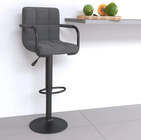 Sgabello Da Bar Grigio Chiaro İn Tessuto /