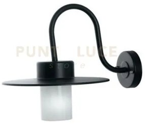 Applique york nera 1 luce attacco e27 ip44 39,5x30x31,5cm