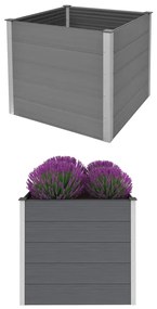 Letto Rialzato Da Giardino İn Wpc 100x100x91 Cm Grigio /