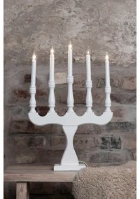 Markslöjd 706278 - Candeliere natalizio SVANEHOLM 5xE10/3W/230V pino/bianco