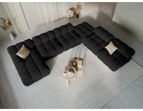 Divano in velluto nero 379 cm Bellis - Micadoni Home