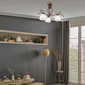 Lampadario a plafone RETRO 3xE27/60W/230V patina di bronzo