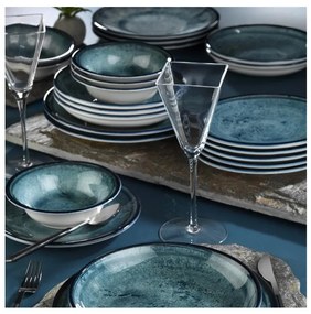 Set da tavola 18 pezzi blu/porcellana