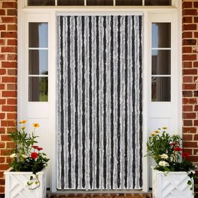 Tenda Antimosche Grigia E Nera 100x230 Cm İn Ciniglia /
