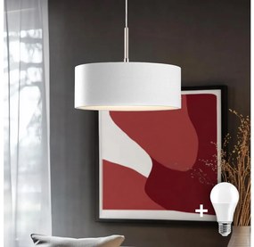 Eglo - Lampadario LED a sospensione con filo TUNJA 1xE27/60W/230V bianco