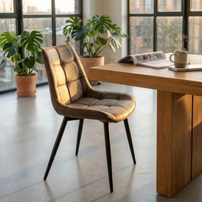 WINTER - poltrona imbottita per sala da pranzo in ecopelle