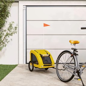Rimorchio Da Bici Per Animali Giallo Oxford E Ferro /