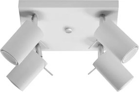 Plafoniera da Soffitto 4xGU10 RING 4 Orientabile in Acciaio