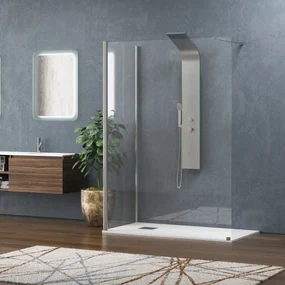 Kamalu - Doccia walkin angolare 80x120cm vetro 8mm KW4000