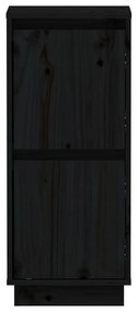 Credenze nero 31,5x34x75 cm in legno massello di pino