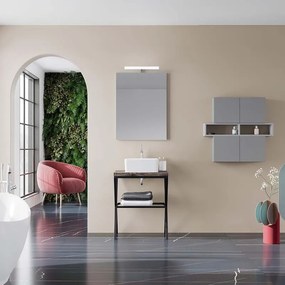 Mensola per bagno in acciaio Kros L 60 x P 46 x H 72 cm