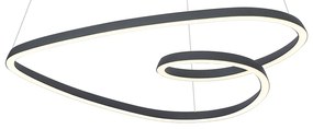 Lampada a sospensione scandinava nera 72 cm con LED dimmerabile a 3 livelli - Circuit