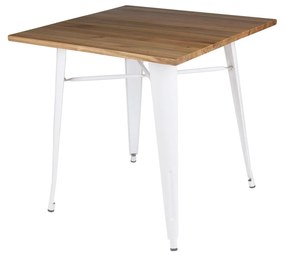 TAVOLO LANK WOOD BIANCO 80 x 80 cm