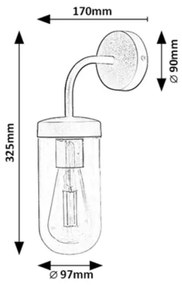Rabalux 3309 - Applique da bagno YAGO 1xE27/60W/230V cromo lucido