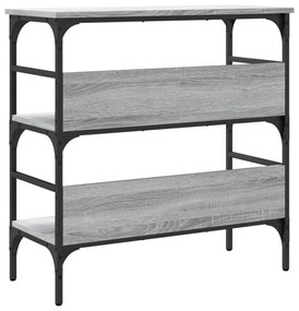 Tavolino Consolle Grigio Sonoma 75x32x75cm in Legno Multistrato