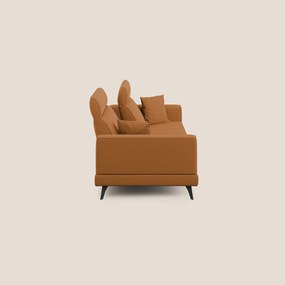 Slide Divano con schienali traslanti e poggiatesta in tessuto simil cotone impermeabile T19 arancio