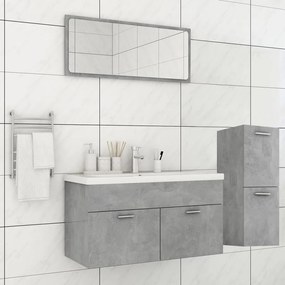 Set mobili da bagno grigio cemento in truciolato