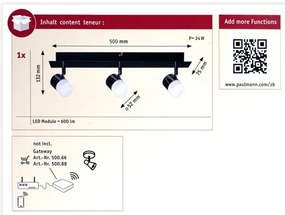 Paulmann 50099 - 3xLED/6,5W Faretto dimmerabile SMART DEON 230V ZigBee