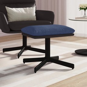 Poggiapiedi Blu 60x60x36 Cm İn Tessuto E Similpelle /