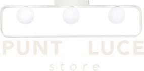 Plafoniera roxy bianca 3 luci attacco g9 80x10x20,5cm in alluminio ...