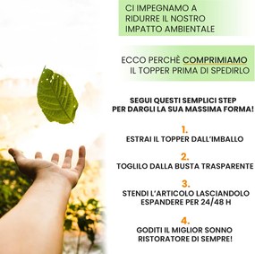 Topper Singolo Trapuntato 300 gr/mq con Elastici Air Traspirante Bianco...