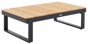 Tavolino da caffè da giardino Persea NATERIAL in alluminio con piano in teak naturale per 1 persona 115x70cm