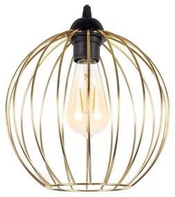 Lampadario a sospensione con filo MATT 3xE27/60W/230V nero/oro