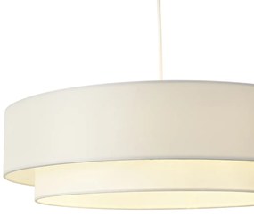 Lampada a sospensione moderna bianca 50cm 3 luci - Drum Duo