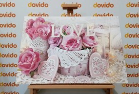 Quadro su tela – Decorazione romantica in stile vintage