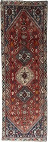 Shiraz Tappeto 290x90 Rosso (Iran) Annodato A Mano