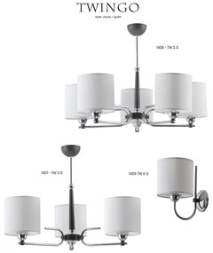 Jupiter 1407 - TW 3 G - Lampadario a sospensione con supporto rigido TWINGO 3xE27/60W/230V