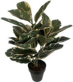 Pianta artificiale senza vaso Ficus in vaso colore verde H 125 x Ø 17 cm