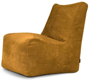 Puof a sacco color senape con rivestimento in velluto a coste Seat Lounge – SLOWDOWN