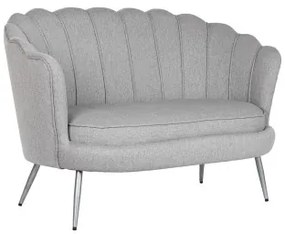 Divano Home ESPRIT Grigio Argentato Metallo 130 x 77 x 83 cm