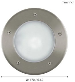 EGLO 86189 - Lampada segnapasso da esterno RIGA 3 1xE27/15W/230V IP67