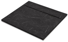 Piatto doccia SENSEA in resina Neo  L 90 x L 90 x H 3 cm nero opaco effetto marmo