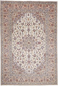Kashan Tappeto 360x240 Beige (Iran) Annodato A Mano