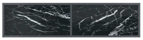 Tavolo consolle nero 140x35x75,5 cm in vetro temperato