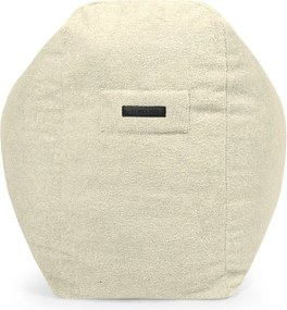 Puof a sacco grigio chiaro con rivestimento in bouclé Snug Long 140 – SLOWDOWN