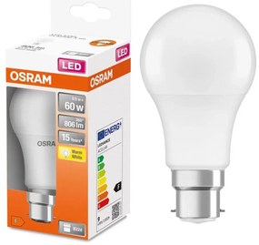 Lampadina LED A60 B22d/8,5W/230V 2700K - Osram
