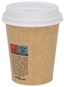 Coperchi Tazze Da Caffè Carta Ø80mm 8oz 1000 Pz Plastica Bianca /
