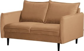 Divano marrone con rivestimento in velluto 138 cm Juli – Ropez