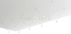 Aladino sospensione 12 luci  vetro trasparente d.15cm attacco g9