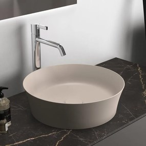 Lavabo da appoggio IDEAL STANDARD tondo in ceramica beige piletta non inclusa