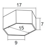 Argon 3828 - Plafoniera LED ARIZONA LED/9W/230V bianca