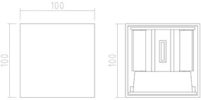 APLED - Applique a LED da esterno CUBE 2xLED/3W/230V IP65