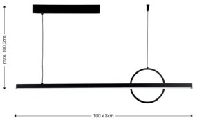 Brilagi - Lampadario LED dimmerabile NIVIO 20W 230V 3000-6000K con DO